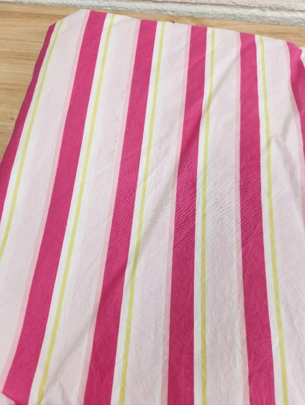 Pottery Barn Kids Striped Duvet Cover Sz Sz F/Q Bright Colorful Pink Lime
